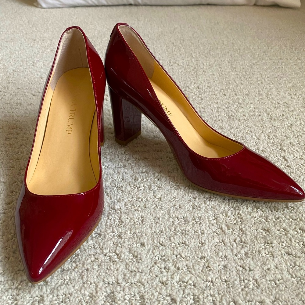 Ivanka Trump Patent Leather Block Heel Pump